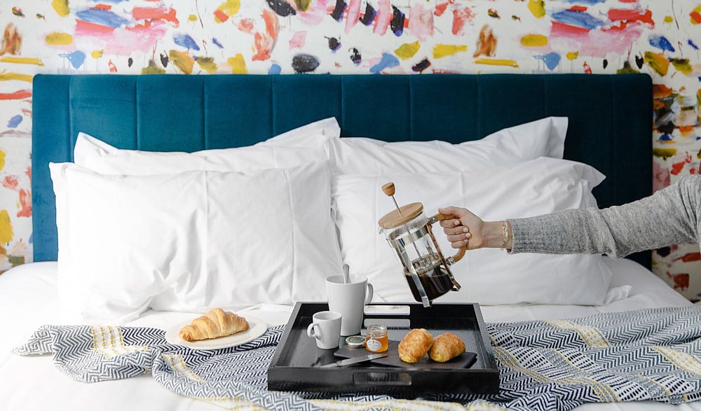 Breakfast in bed at a Putney Hotel